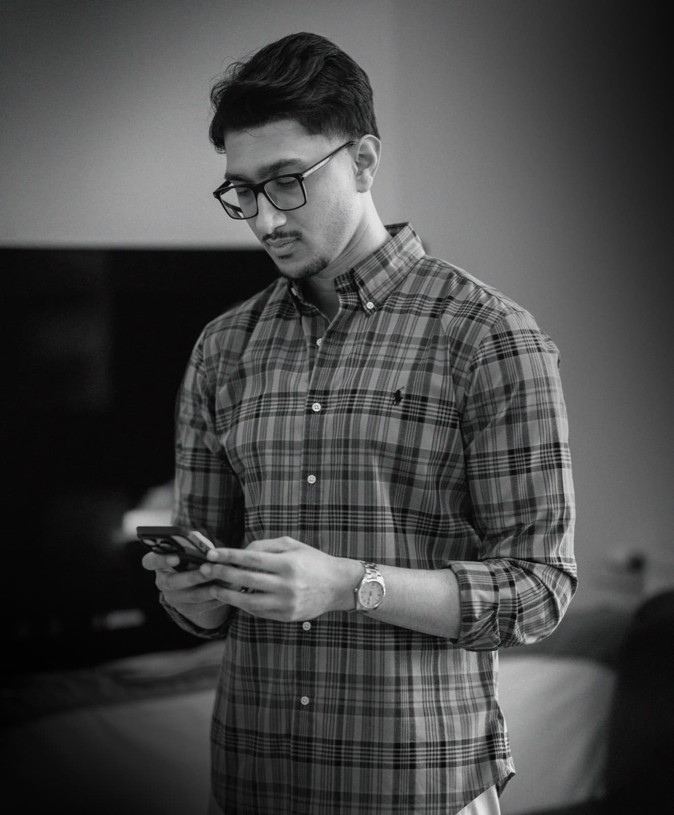 Ijase Djalaloudine, portrait en noir et blanc